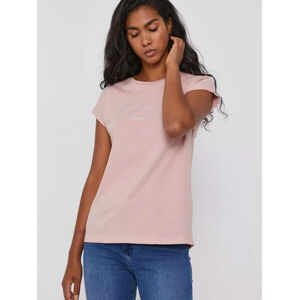 Pepe Jeans dámské růžové tričko BONNIE - S (305)